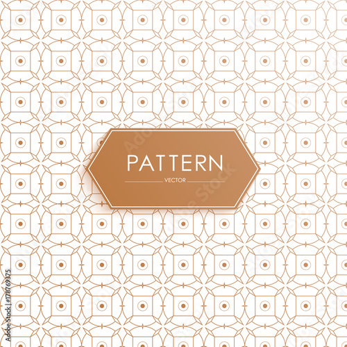 Vector Seamless geometric golden Pattern Abstract Background