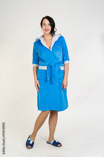 woman in blue bathrobe © romeo3131