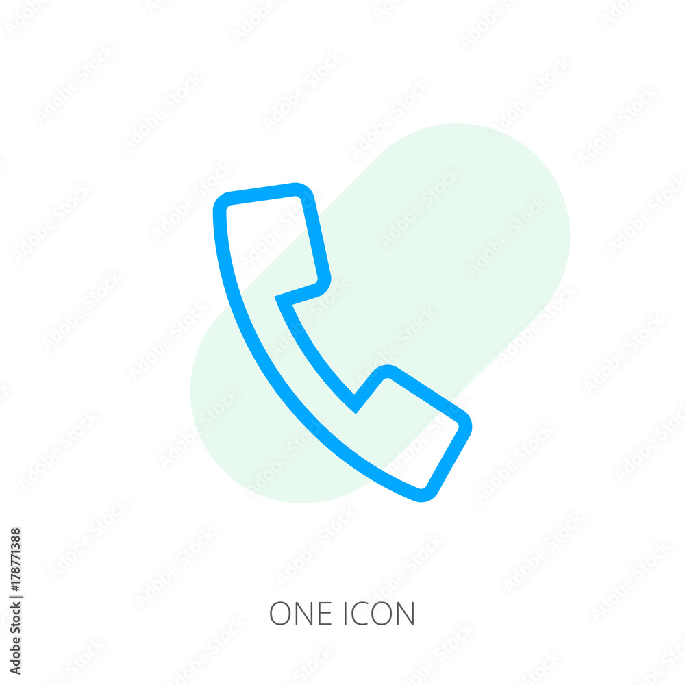 Phone handset line icon Phone handset line icon
