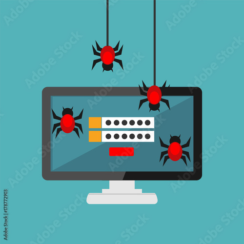 Data theft. Malware. Virus stealing information. Cyber attacker trying to hack computer. Technology background