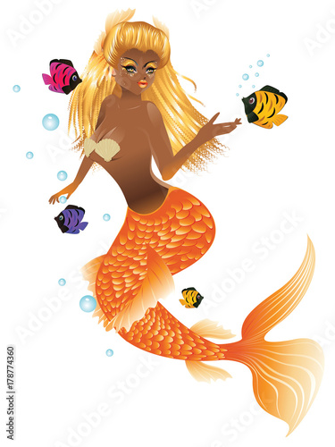 Gold Fish Tail Mermaid