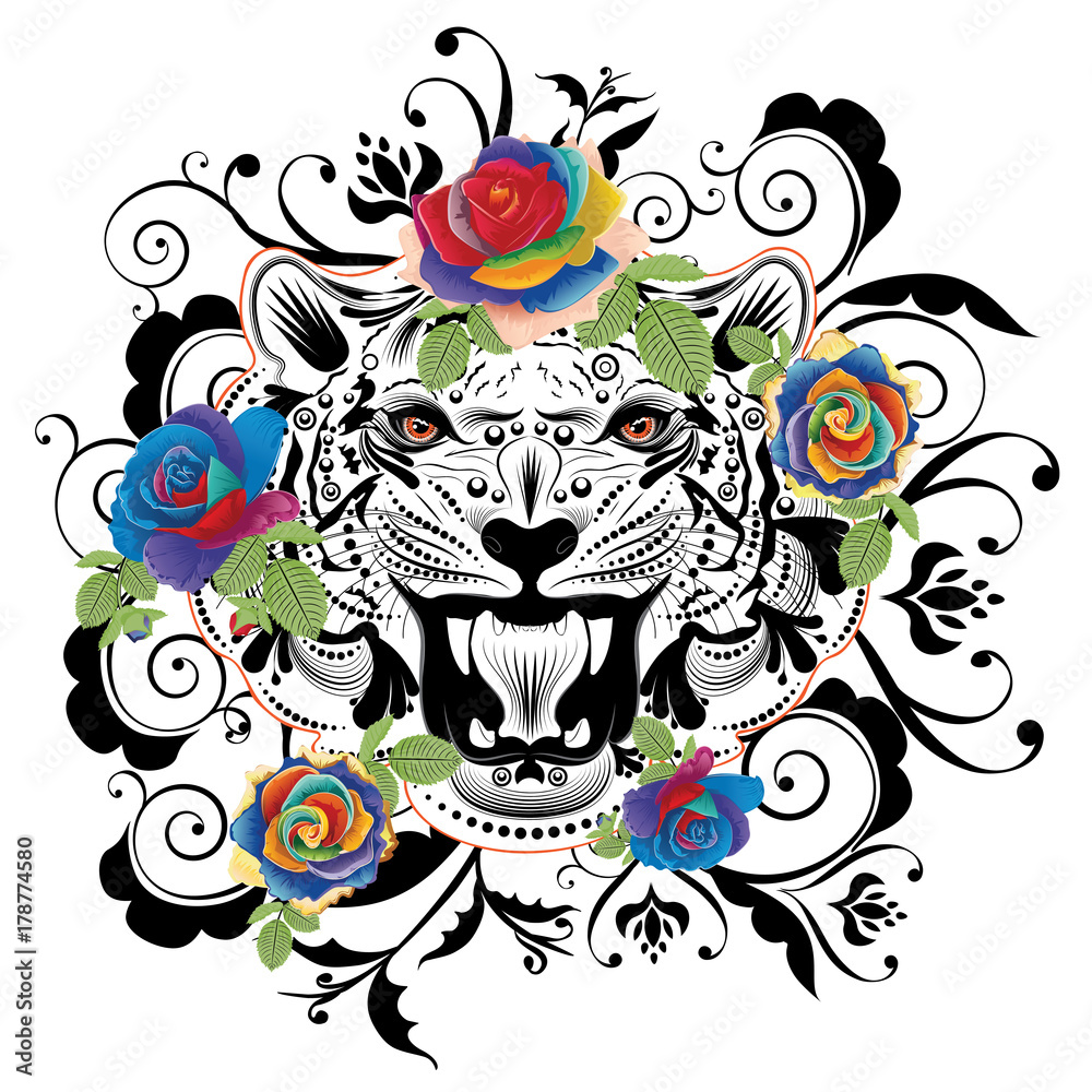 Ornamental Tiger Portrait Ornamental Tiger Portrait