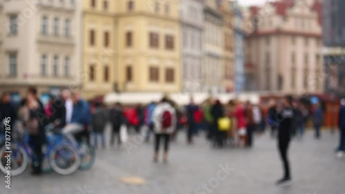 Wallpaper Mural Blurred view of the city of Prague, Czech Republic Torontodigital.ca