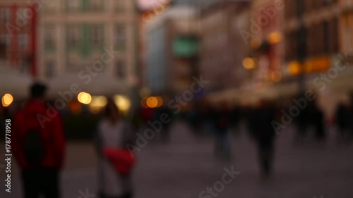 Wallpaper Mural Blurred night European city Torontodigital.ca