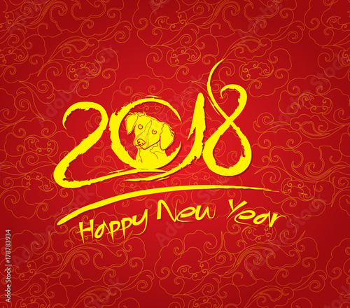 Cloud abstract chinese new year 2018 background