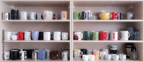 cups on shelfs