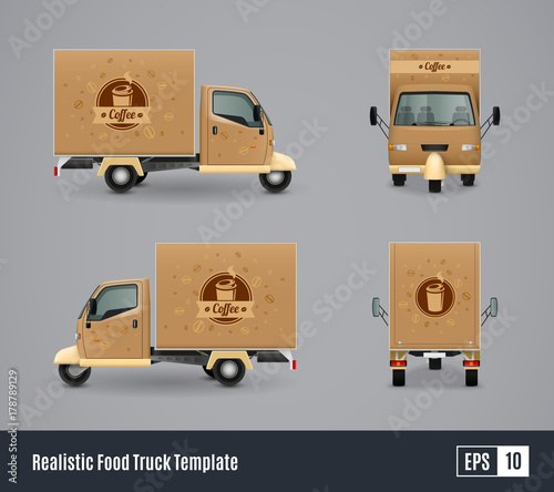 Coffee Truck Realistic Design