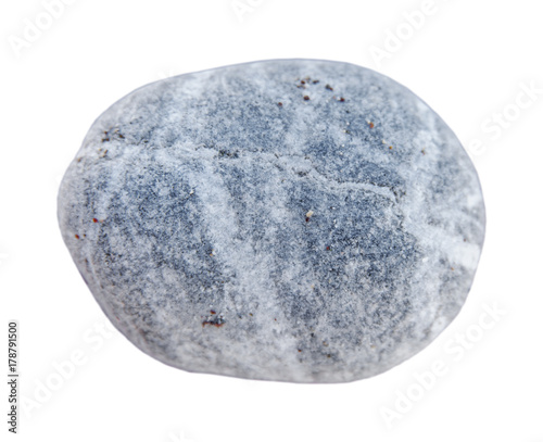 Big pebble stone from beach isolated on white background