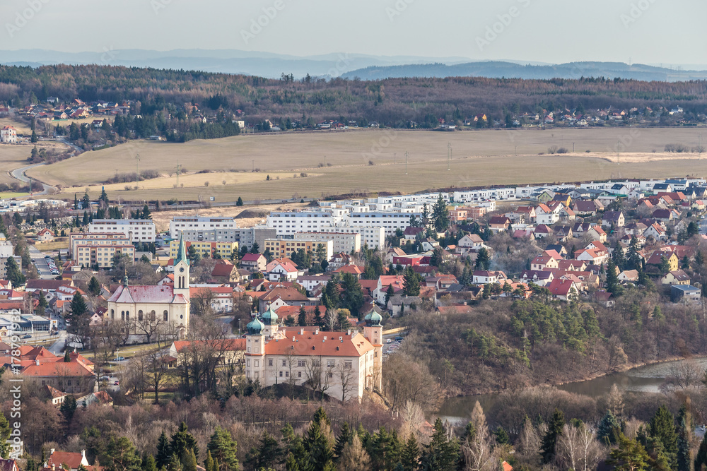 Church And Castle - Mnisek Pod Brdy,Czech Republic