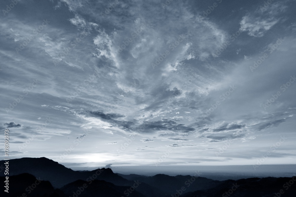 Mountains and clouds in the Hsinchu,Taiwan.