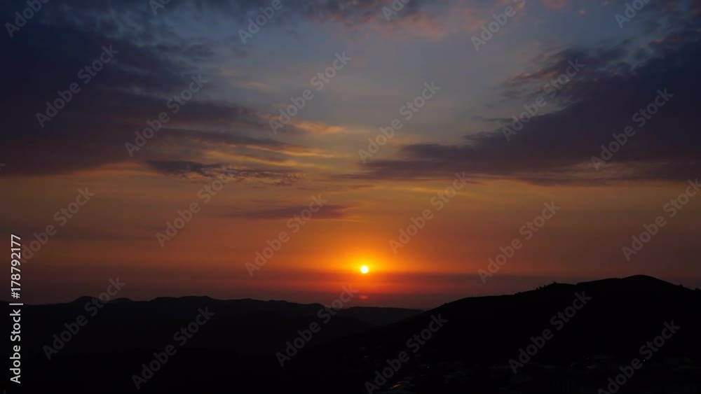 Timelapse sunrise in the mountain Timelapse sunrise in the mountain