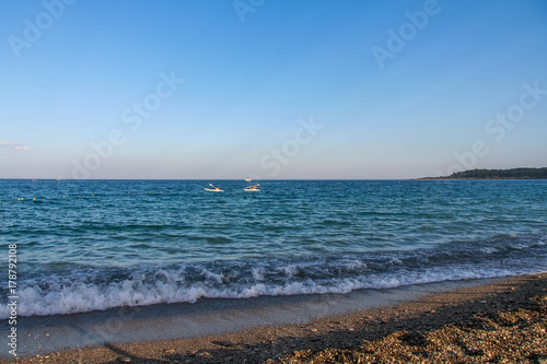 The coast of the Mediterranean Sea in Camyuva