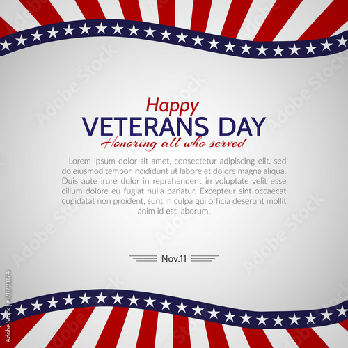 Veterans Day in the USA Vector