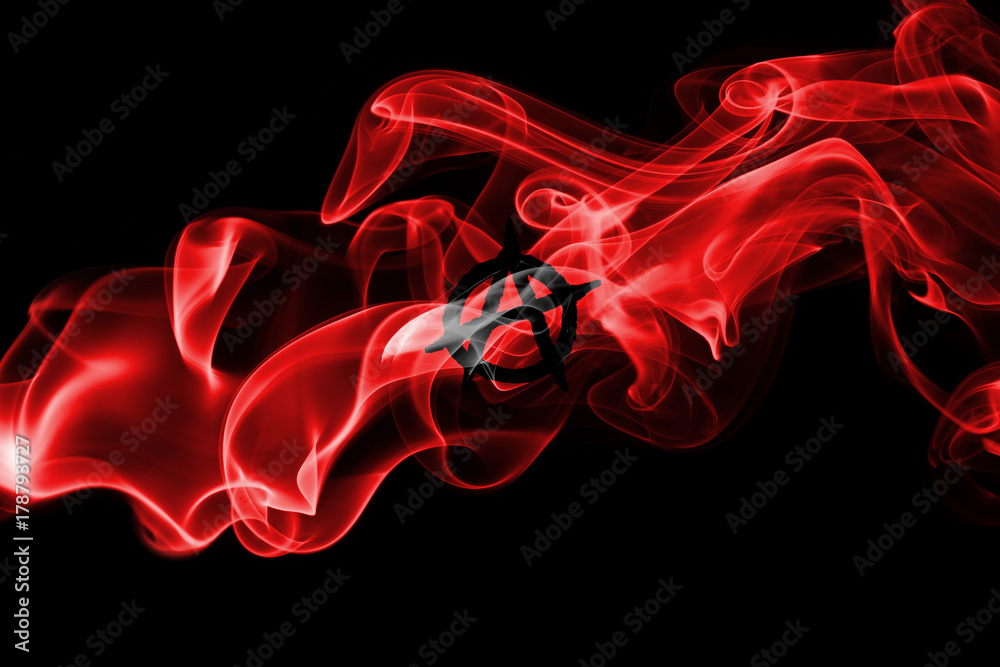 Fototapeta premium Anarchy smoke flag