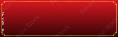 chinese new year banner, abstract oriental background, red circle with square pattern inspiration, vector illustration 