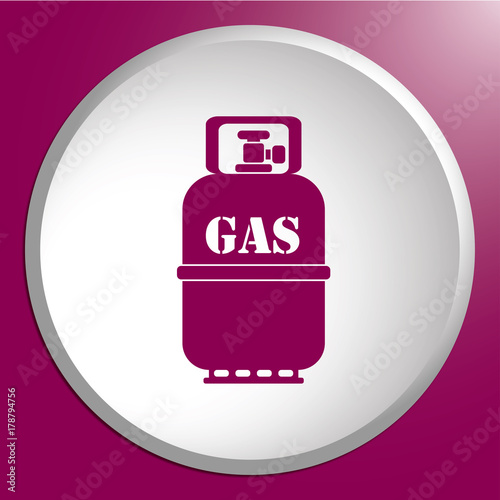 Camping gas bottle icon