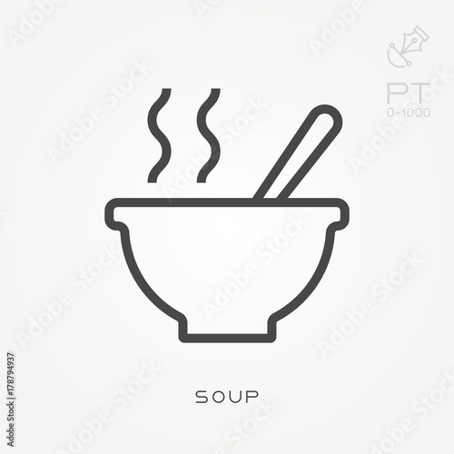 Line icon soup