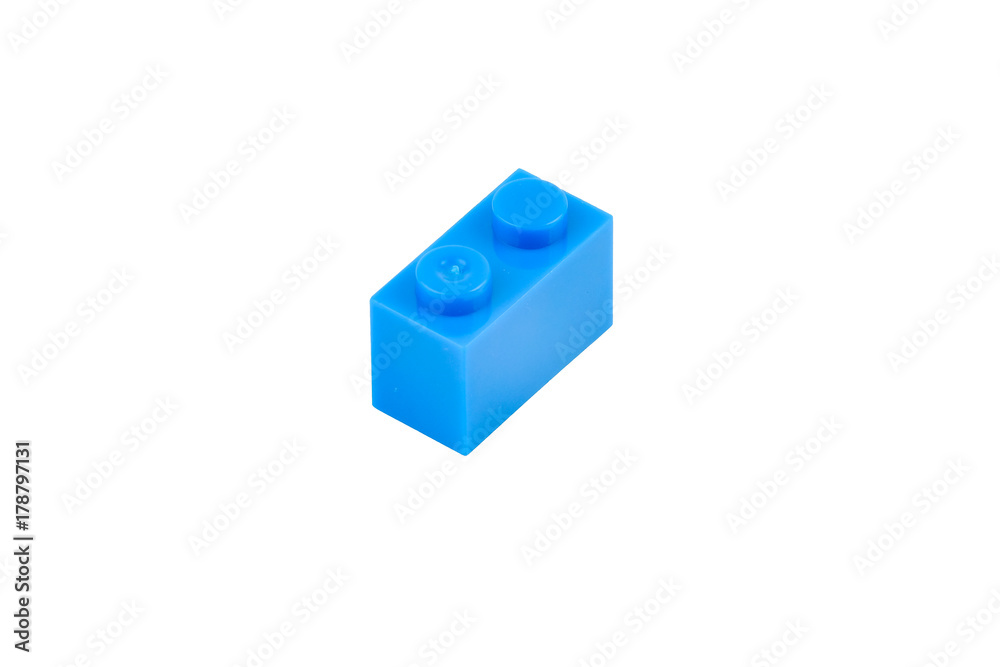 Plastic building block isolated on white background Plastic building block isolated on white background