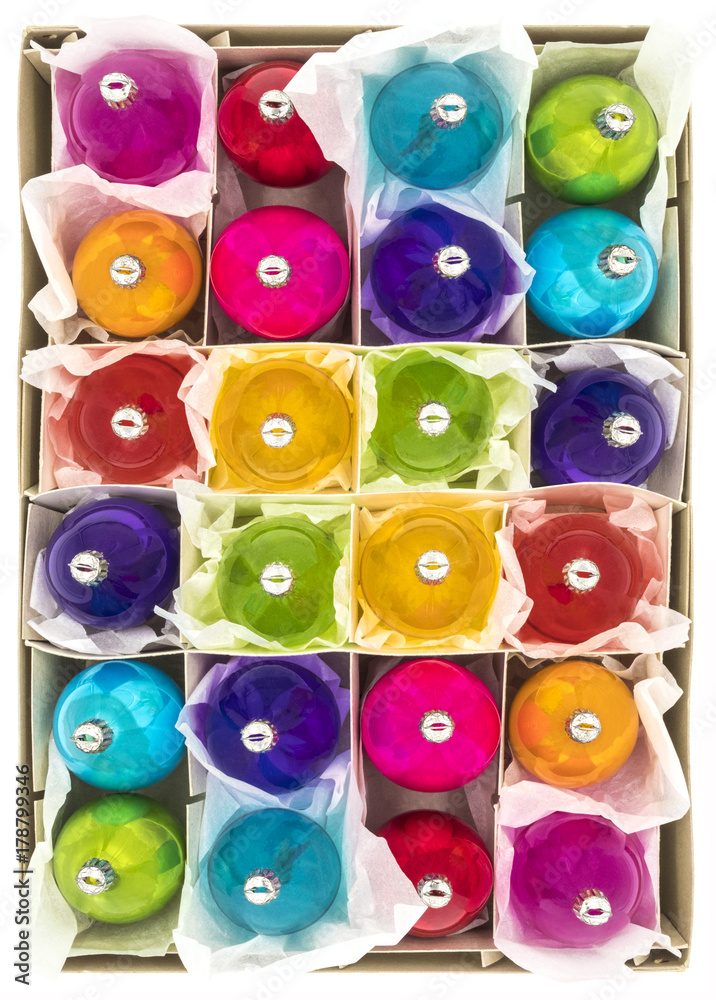Fototapeta premium Beautiful Vintage Christmas Baubles