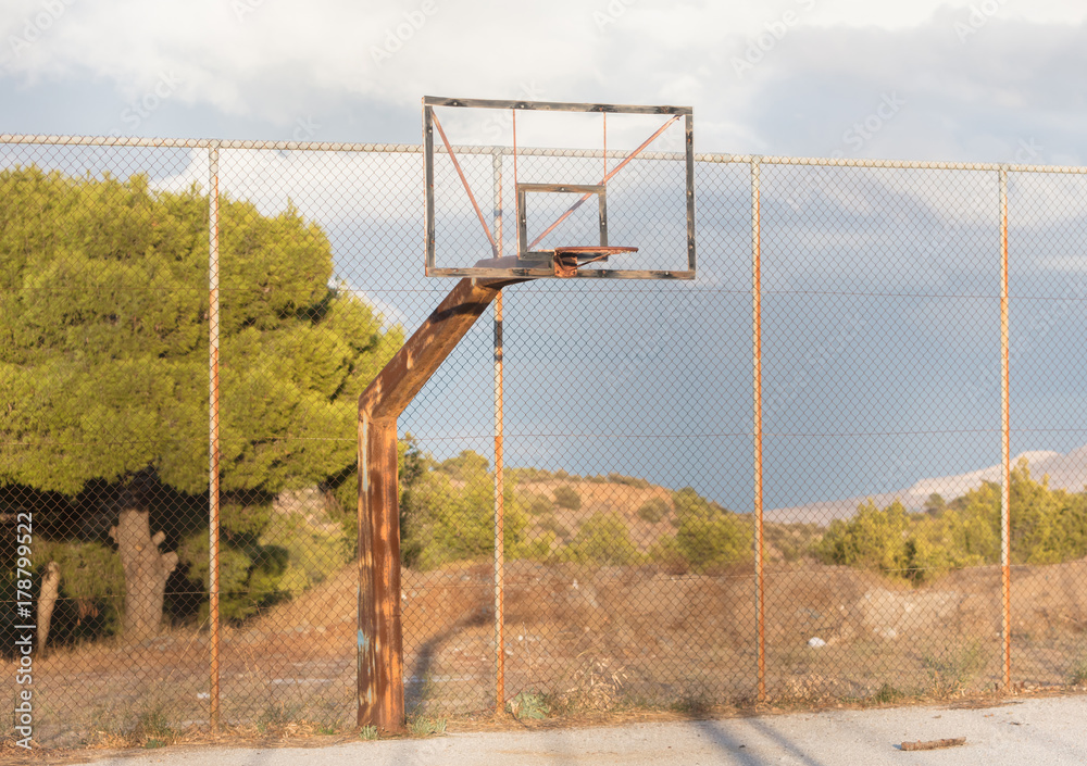 Fototapeta premium Basketball court Greece