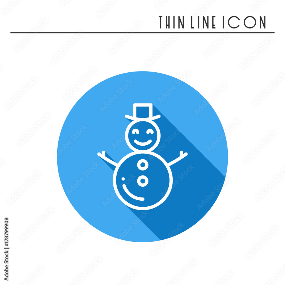 Snowman thin line icons set. New Year celebration outline decorated pictogram. Xmas winter element. Vector simple flat linear design. Logo illustration. Silhouette symbols. Snowman with hat. Snowman thin line icons set. New Year celebration outline decorated pictogram. Xmas winter element. Vector simple flat linear design. Logo illustration. Silhouette symbols. Snowman with hat.