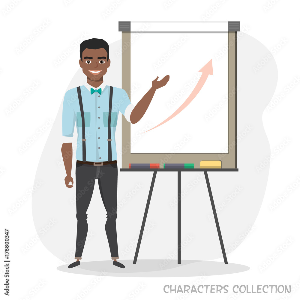 Fototapeta premium presentation on flip chart paper