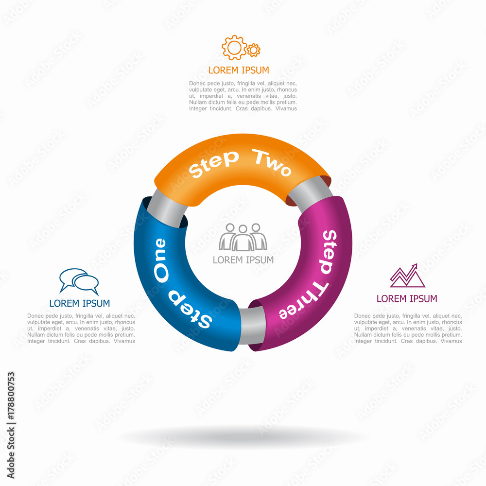Fototapeta premium Infographic template. Can be used for workflow layout, diagram, business step options, banner, web design.