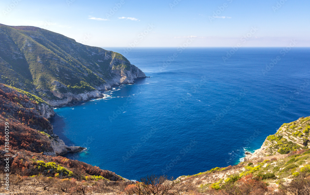 Bucht auf Zakynthos, Griechenland. Bucht auf Zakynthos, Griechenland.