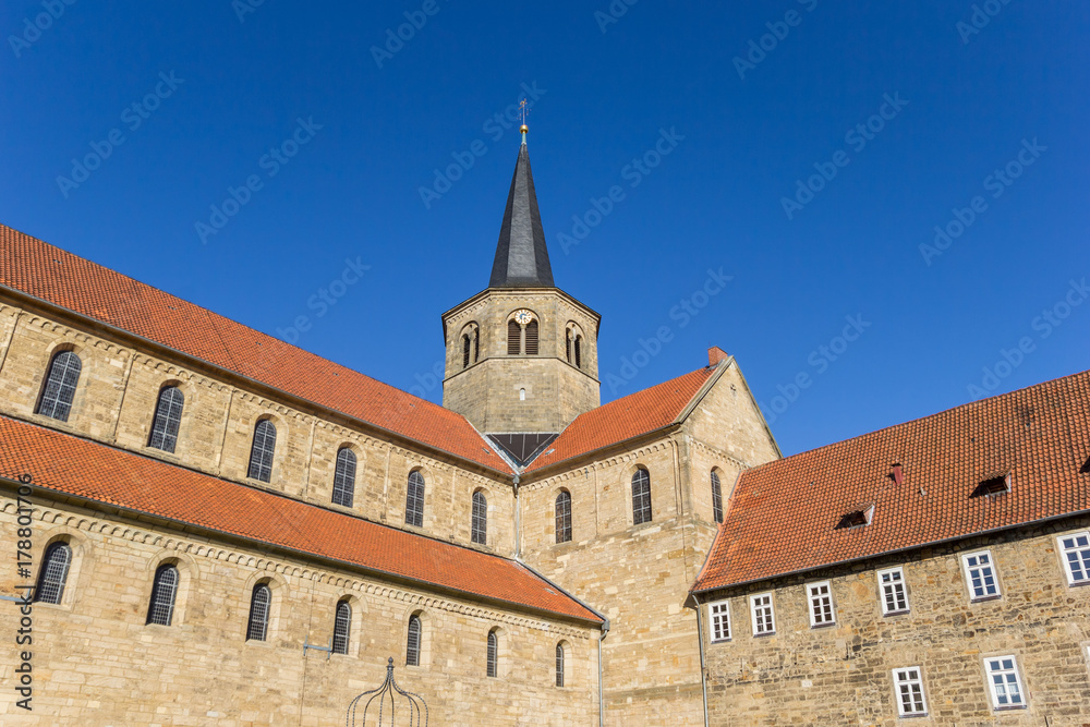 Sde view of the St. Godehard church in Hildesheim Sde view of the St. Godehard church in Hildesheim