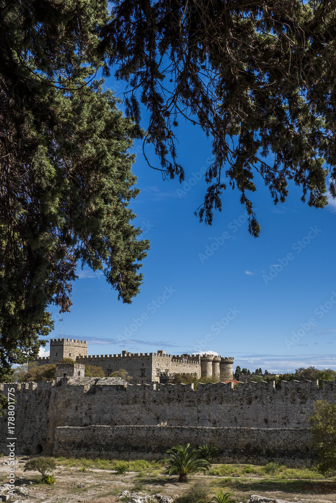 The old town of Rhodes in Greece