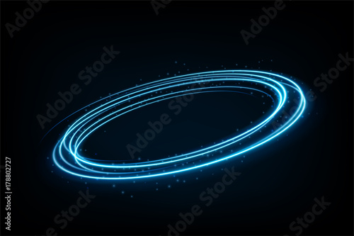 Round blue light twisted, Suitable for product advertising, product design, and other. vector illustration