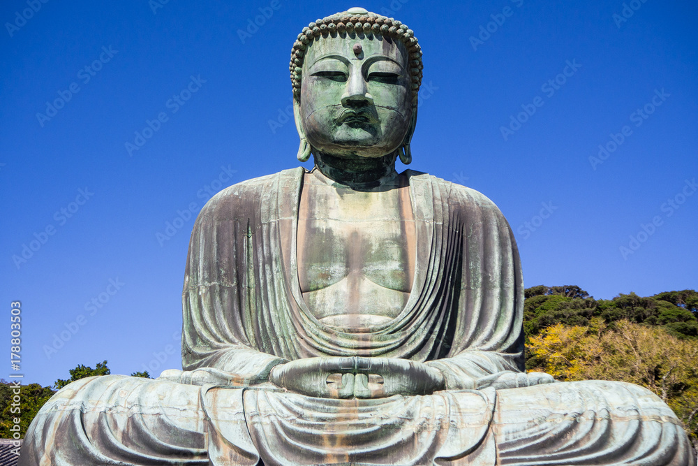 Giant Daibutsu stands on Kotokuin Temple , Location Kamakura ,Japan :23 October 2017 Giant Daibutsu stands on Kotokuin Temple , Location Kamakura ,Japan :23 October 2017