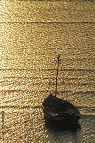 Boat in the sunset