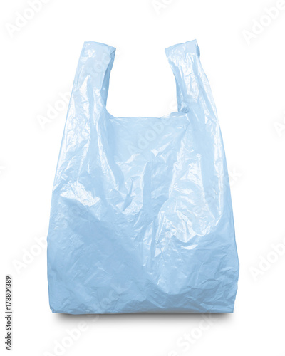 Blue plastic bag