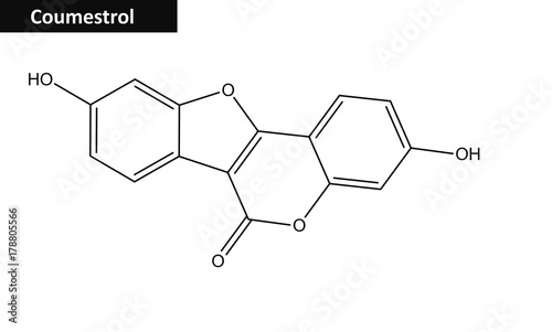 Molecular structure of Coumestrol photo