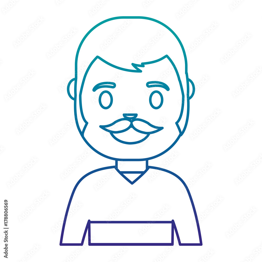 cartoon man icon over white background vector illustration