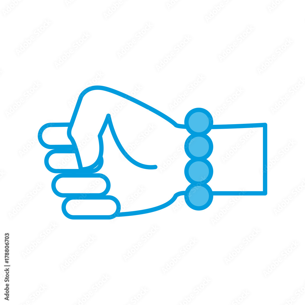 Woman hand with bracelet icon vector illustration graphic design