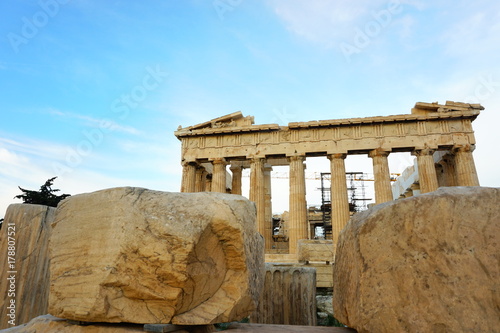 Obraz na płótnie Acropolis Akropolis in Greece Tourist attraction, ancient temple ruin w salonie