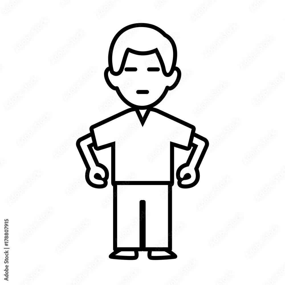 Man relaxing with eyes closed icon vector illustration graphic design