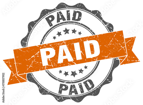 paid stamp. sign. seal