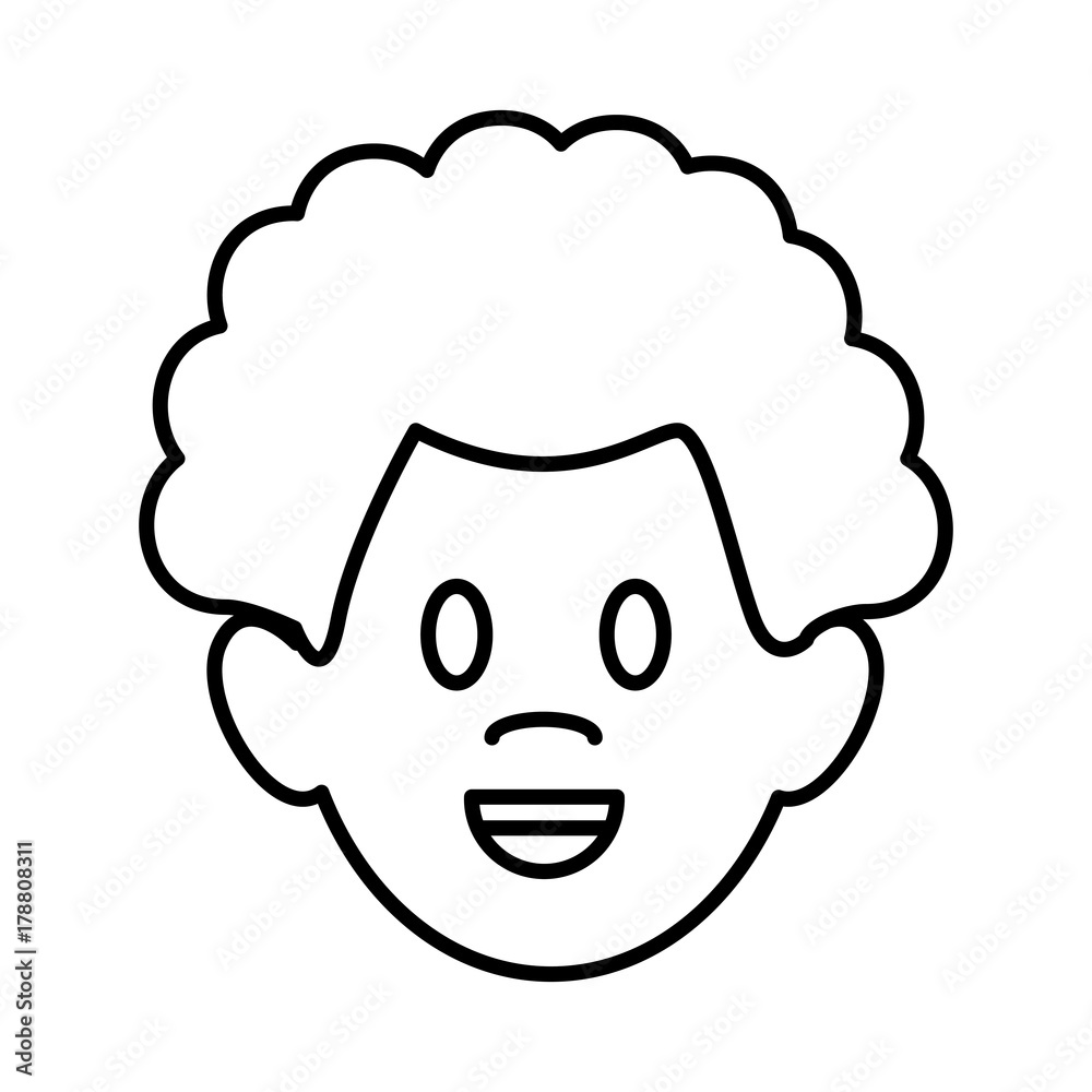 Man smiling cartoon icon vector illustration graphic design Man smiling cartoon icon vector illustration graphic design