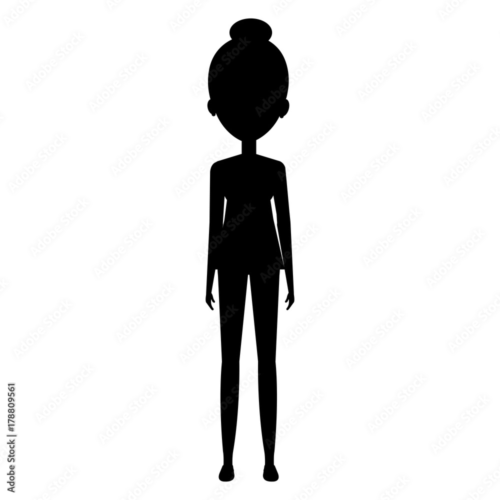 beautiful woman silhouette avatar character beautiful woman silhouette avatar character