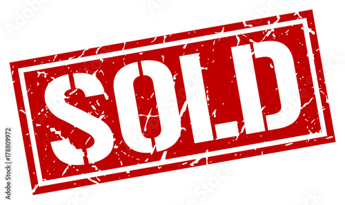 sold square grunge stamp