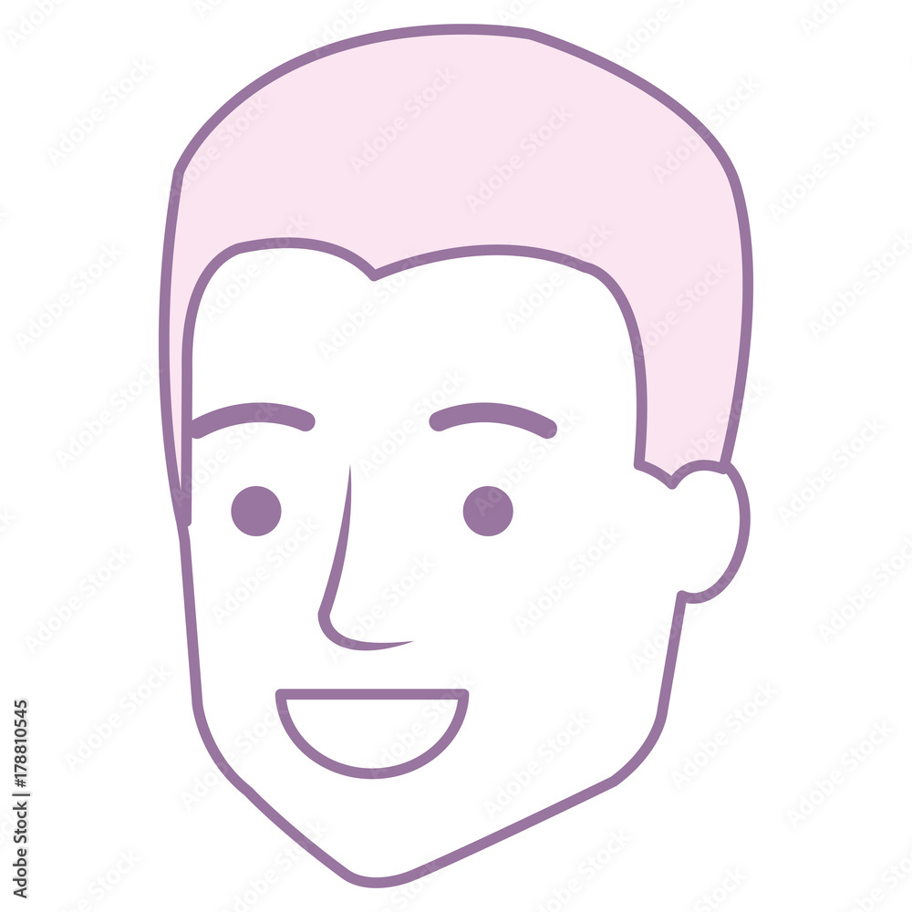 young man head avatar character