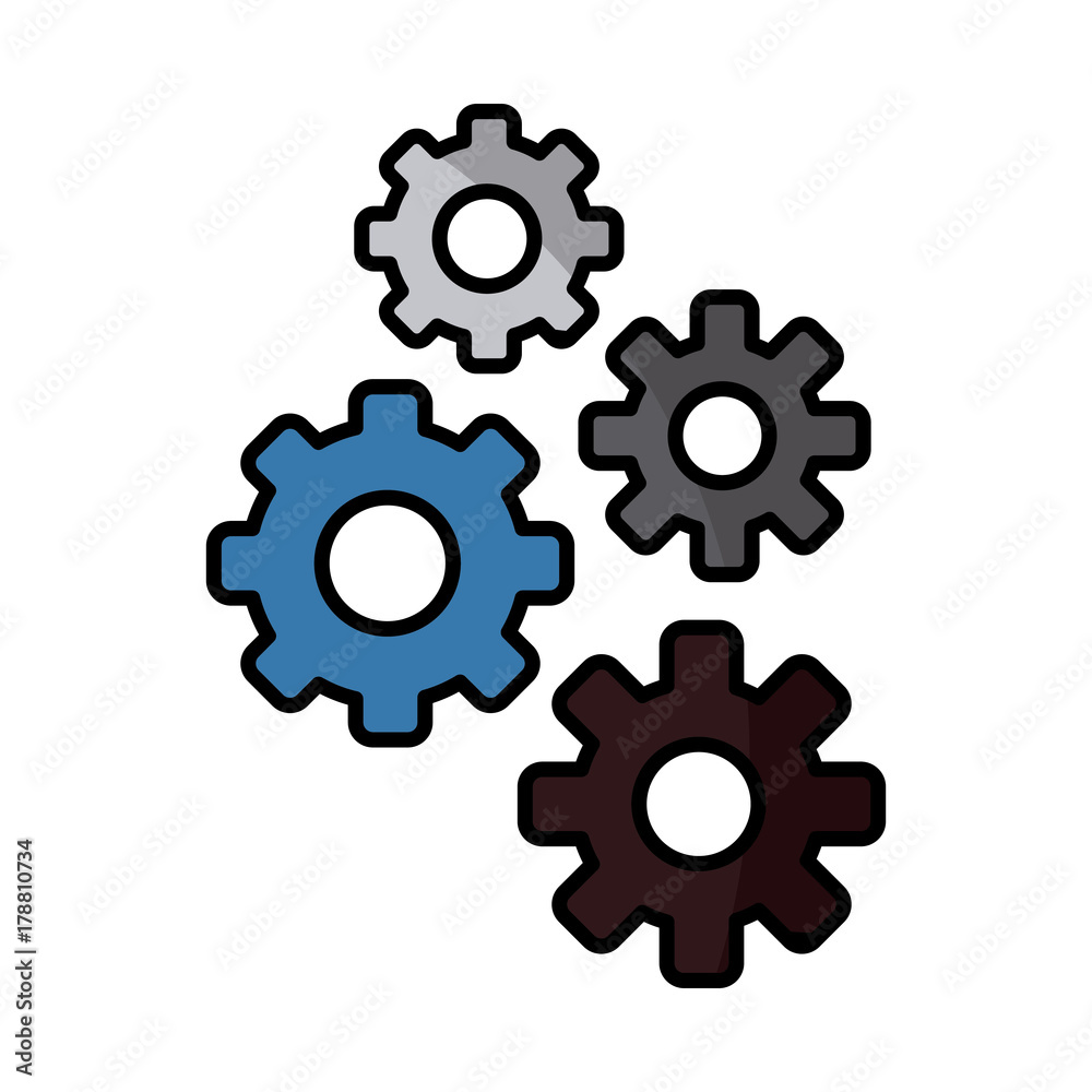 Gears machinery pieces icon vector illustration graphic design Gears machinery pieces icon vector illustration graphic design