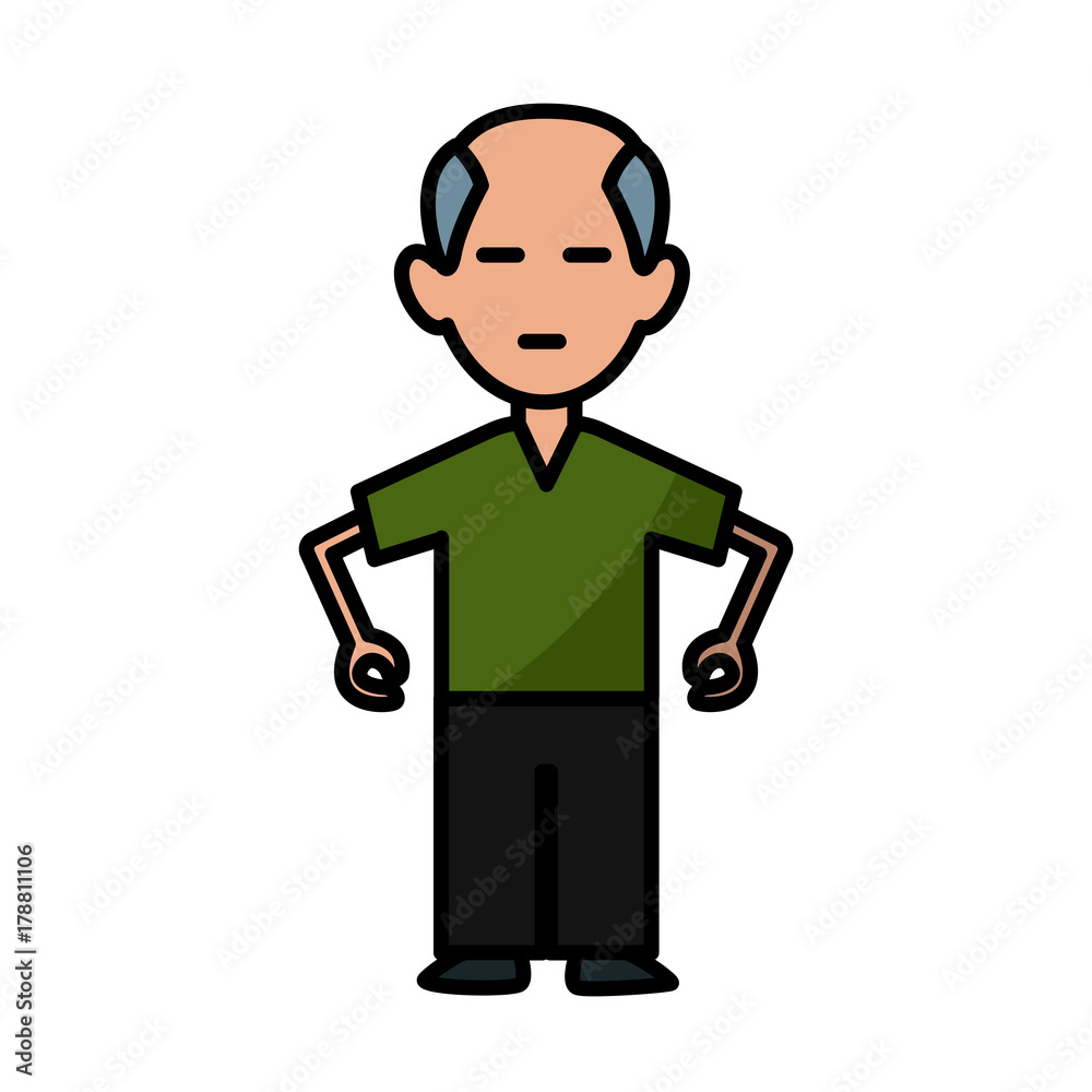 Man relaxing with eyes closed icon vector illustration graphic design