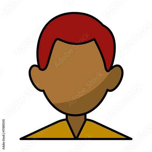 Man faceless avatar icon vector illustration graphic design