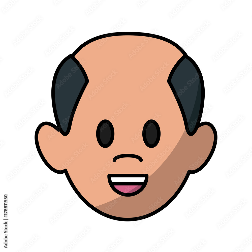 Man smiling cartoon icon vector illustration graphic design