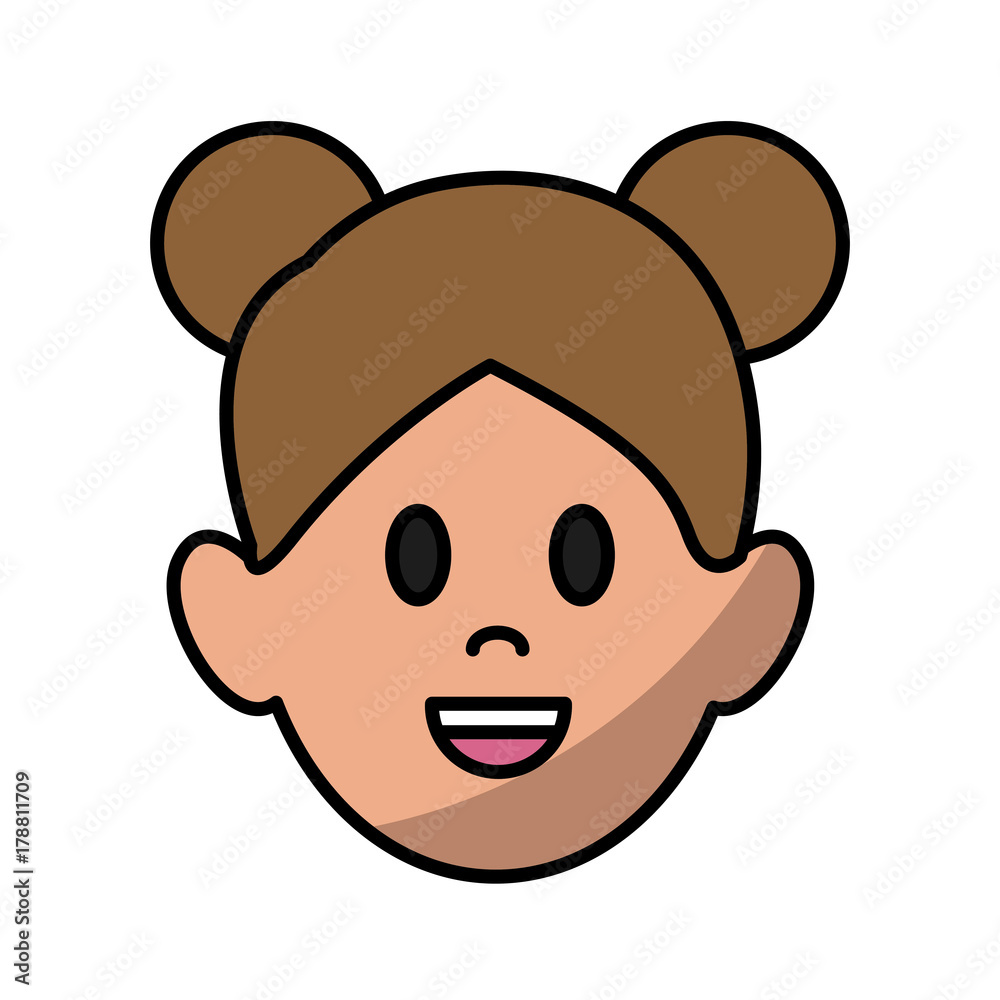 Woman smiling cartoon icon vector illustration graphic design Woman smiling cartoon icon vector illustration graphic design