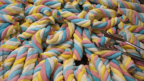 close up from colorful sweets